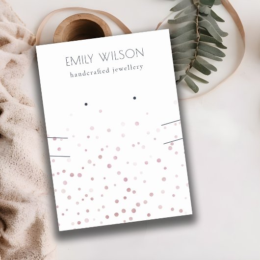 Carte De Visite Écran de collier d'oreille Confetti Aquarelle