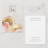 Carte De Visite Écran de collier d'oreille du logo rose vif (Devant / Derrière)