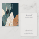 Carte De Visite Écran de collier d'oreille du logo Tropical de la  (Devant / Derrière)