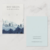 Carte De Visite Écran de collier d'oreille en bois de pin bleu mar (Devant / Derrière)