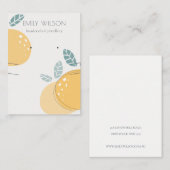 Carte De Visite Écran de collier d'oreille en gras citron mignon (Devant / Derrière)