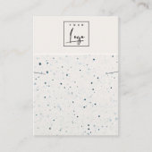 Carte De Visite Écran de collier du logo de Texture Bleue Bleue (Devant)