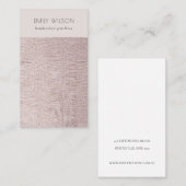 Carte De Visite Écran de collier en cuir de perle (Devant / Derrière)