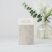 Carte De Visite Écran de collier en cuir de perle d'argent (Debout devant)