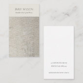 Carte De Visite Écran de collier en cuir de perle d'argent (Devant / Derrière)