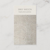 Carte De Visite Écran de collier en cuir de perle d'argent (Devant)