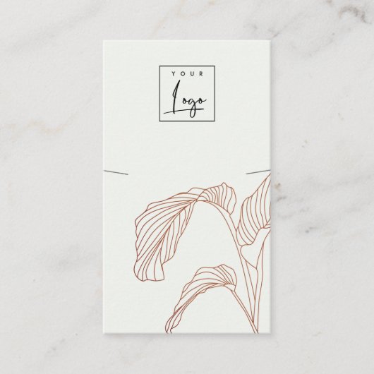 Carte De Visite Écran de collier en terre cuite Palm feuilleté (Devant)