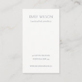 Carte De Visite Écran de collier floral Nénuphar minimal (Dos)