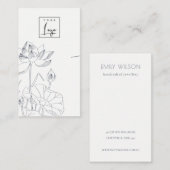 Carte De Visite Écran de collier floral Nénuphar minimal (Devant / Derrière)