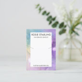 Carte De Visite Écran de collier logo bijoux en aquarelle (Debout devant)