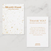 Carte De Visite Écran de collier minimal Gold Galaxy (Devant / Derrière)