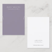 Carte De Visite Écran de collier pourpre simple et soyeux (Devant / Derrière)