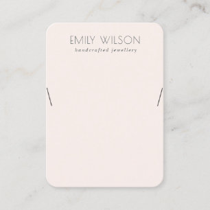 Carte De Visite Écran de collier rose pâle simple et doux