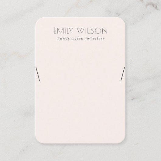 Carte De Visite Écran de collier rose pâle simple et doux (Devant)