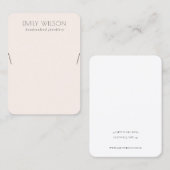 Carte De Visite Écran de collier rose pâle simple et doux (Devant / Derrière)