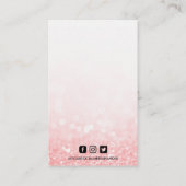 Carte De Visite Écran de collier rose Parties scintillant Faux (Dos)