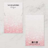 Carte De Visite Écran de collier rose Parties scintillant Faux (Devant / Derrière)