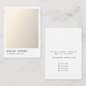 Carte De Visite Écran de collier souple or (Devant / Derrière)