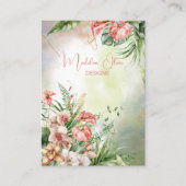 Carte De Visite Écran de collier végétal tropical (Devant)