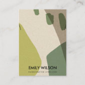 CARTE DE VISITE ÉCRAN DE COLLOQUE D'ART VERT ABSTRAIT MODERNE (Devant)