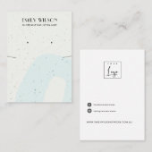 CARTE DE VISITE ÉCRAN DE COULEUR BLEUE ABSTRAIT (Devant / Derrière)