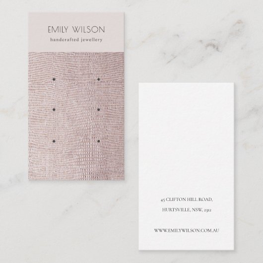 Carte De Visite Ecran de cuir de perle de broyage 3 (Devant / Derrière)