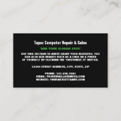 Carte De Visite Écran de données, Technologie de l'information, Or (Dos)