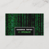 Carte De Visite Écran de données, Technologie de l'information, Or (Devant)