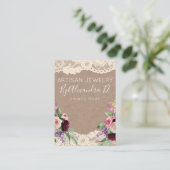 Carte De Visite Écran de joaillerie artisanale en dentelle Kraft (Debout devant)