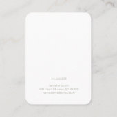 Carte De Visite Écran de jupon bleu Leopard Motif à la main (Dos)