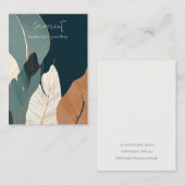 Carte De Visite Écran de la broche à cheveux Tropical Leaf Gold de (Devant / Derrière)