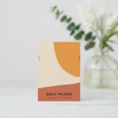 CARTE DE VISITE ÉCRAN DE LA COUCHE D'ART TERRACOTTA ABSTRAITE MODE (Debout devant)