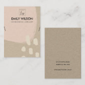 CARTE DE VISITE ÉCRAN DE LA COUCHE DE LA COUCHE BLANCHE ABSTRAITE  (Devant / Derrière)