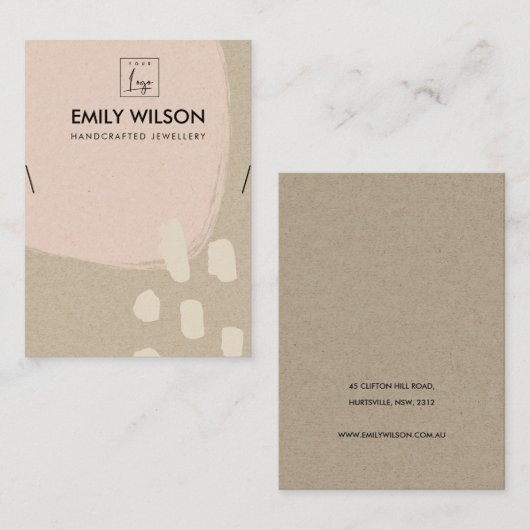 CARTE DE VISITE ÉCRAN DE LA COUCHE DE LA COUCHE BLANCHE ABSTRAITE  (Devant / Derrière)