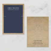 CARTE DE VISITE ÉCRAN DE LA LIGNE DE LA FRONTIÈRE NAVY TERRACOTTA (Devant / Derrière)