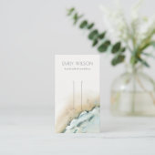 Carte De Visite Ecran de la mer côtière Vagues de plage de sable (Debout devant)