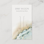 Carte De Visite Ecran de la mer côtière Vagues de plage de sable (Devant)