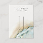 Carte De Visite Ecran de la mer côtière Vagues de plage de sable (Devant)