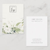 Carte De Visite Écran de logo Abstrait vert doux (Devant / Derrière)