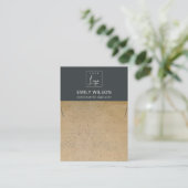 CARTE DE VISITE ÉCRAN DE LOGO DE TEXTURE DE TERRACOTTE NOIRE (Debout devant)