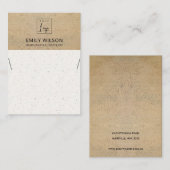 CARTE DE VISITE ÉCRAN DE LOGO DE TEXTURE DE TERRACOTTE RUSTIQUE (Devant / Derrière)