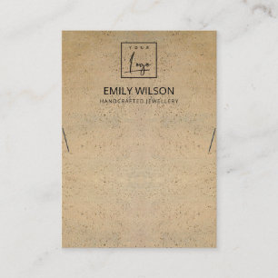 CARTE DE VISITE ÉCRAN DE LOGO DE TEXTURE DE TERRACOTTE RUSTIQUE