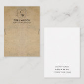 CARTE DE VISITE ÉCRAN DE LOGO DE TEXTURE DE TERRACOTTE RUSTIQUE (Devant / Derrière)