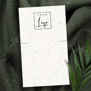 Carte De Visite Écran de logo en céramique blanche subtile