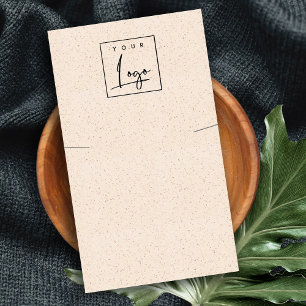 Carte De Visite Écran de logo en céramique rose pâle
