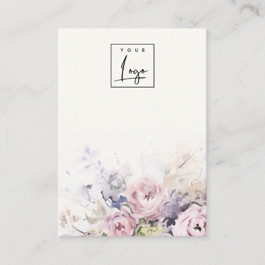 Carte De Visite Écran de logo flou Rose flou (Devant)