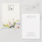 Carte De Visite Écran de logo flou Rose flou (Devant / Derrière)