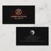 Carte De Visite Écran de l'or Papier Magnifiant Verre Icône Lumino (Devant / Derrière)