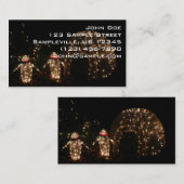 Carte De Visite Écran de lumière des fêtes de pingouins (Devant / Derrière)