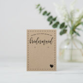 Carte De Visite Écran de Merci de Charming´Bridesmaid (Debout devant)